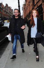 LINDSAY LOHAN Out and About in London 02/21/2017