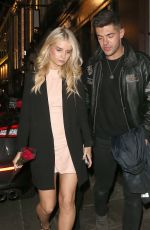 LOTTIE MOSS Leaves Cirque Le Soir in London 02/21/2017