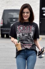 LUCY HALE in Tight Jeans Out in Studio City 02/10/2017