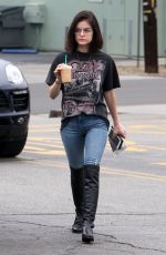 LUCY HALE in Tight Jeans Out in Studio City 02/10/2017