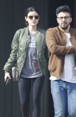 LUCY HALE Out for Breakfast in Studio City 02/02/2017