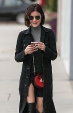 LUCY HALE Out for Coffee in West Hollywood 02/21/2017