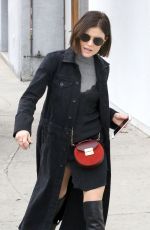LUCY HALE Out for Coffee in West Hollywood 02/21/2017