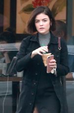 LUCY HALE Out for Coffee in West Hollywood 02/21/2017