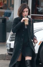 LUCY HALE Out for Coffee in West Hollywood 02/21/2017