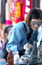 LUCY HALE Shopping at a Flea Market in Los Angeles 02/19/2017