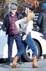 MARGOT ROBBIE on the Set of 