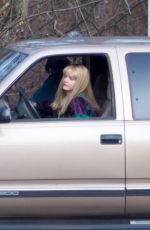 MARGOT ROBBIE on the Set of 