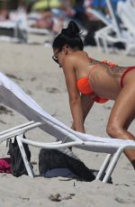 MARIA HERING and ISABEL QUESADA in Bikinis at a Beach in Miami 02/24/22017