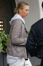 MARIA SHARAPOVA at a Hair Salon in Los Angeles 02/07/2017