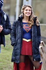 MELISSA BENOIST on the Set of 
