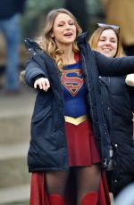 MELISSA BENOIST on the Set of 