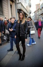 MELISSA SATTA Arrives at a Fashion Show in Milan 02/25/2017