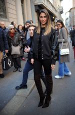 MELISSA SATTA Arrives at a Fashion Show in Milan 02/25/2017