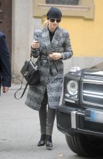 MICHELLE HUNZIKER Out and About in Milan 02/09/2017
