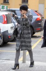 MICHELLE HUNZIKER Out and About in Milan 02/09/2017