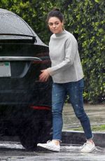 MILA KUNIS Out and About in Studio City 02/06/2017