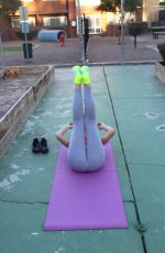 NADEEA VOLIANOVA Working Out at a Park in Los Angeles 02/19/2017