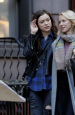 NAOMI WATTS and SOPHIE COOKSON Kissing on the Set of 