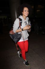 NATHALIE EMMANUEL at LAX Airport in Los Angeles 02/15/2017