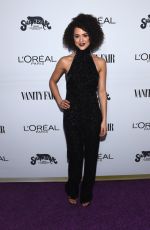 NATHALIE EMMANUEL at Vanity Fair and L’Oreal Paris Toast to Young Hollywood in West Hollywood 02/21/2017