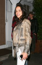 MICHELLE RODRIGUEZ at Giorgio Baldi Restaurant in Santa Monica 02/14/2017