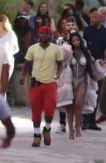 NICKI MINAJ on the Set of a Music Video in Miami Beach 02/27/2017