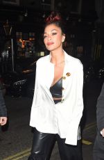 NICOLE SCHERZINGER Leaves Paper Nightclub in London 02/21/2017