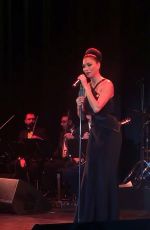 NICOLE SCHERZINGER Performs at Glock Horse Performance Center in Austria 02/02/2017