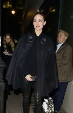 OLIVIA PALERMO Arrives at Burberry Fashion Show After Party in London 02/20/2017