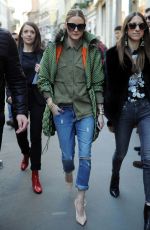 OLIVIA PALERMO Out Shopping in Milan 02/25/2017