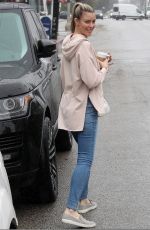 PAIGE BUTCHER Leaves a Starbucks in Studio City 02/06/2017