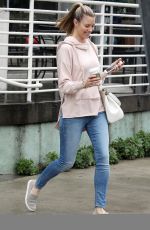 PAIGE BUTCHER Leaves a Starbucks in Studio City 02/06/2017
