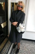 PAMELA ANDERSON Arrives at Her Hotel in London 02/23/2017