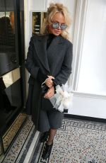 PAMELA ANDERSON Arrives at Her Hotel in London 02/23/2017