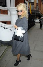 PAMELA ANDERSON Arrives at Her Hotel in London 02/23/2017