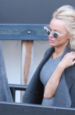 PAMELA ANDERSON Arrives at ITV Studios in London 02/13/2017