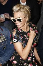 PAMELA ANDERSON at Dolce Gabbana Fashion Show in Milan 02/26/2017