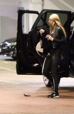 PARIS HILTON in Black Leather Out in Beverly Hills 02/23/2017