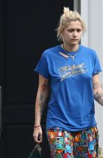 PARIS JACKSON Without Makeup Out in Beverly Hills 02/19/2017
