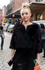 PEYTON ROI LIST Arrives at Carolina Herrera Fashion Show in New York 2/13/17