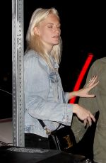 POPPY DELEVINGNE Laves a Bar in Los Angeles 02/01/2017