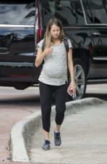 Pregnant ALESSANDRA MEYER Out in Miami 02/04/2017