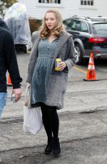 Pregnant AMANDA SEYFRIED on the Set of 
