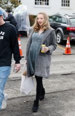 Pregnant AMANDA SEYFRIED on the Set of 