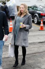 Pregnant AMANDA SEYFRIED on the Set of 