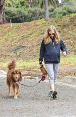 Pregnant AMANDA SEYFRIED Walks Her Dog Out in Los Angeles 02/21/2017