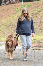 Pregnant AMANDA SEYFRIED Walks Her Dog Out in Los Angeles 02/21/2017