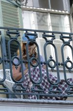 Pregnant BEYONCE KNOWLES on a Balcony in New Orleans 02/19/2017