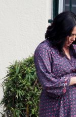Pregnant BRIE BELLA at a Beauty Parlor in Los Angeles 02/16/2017